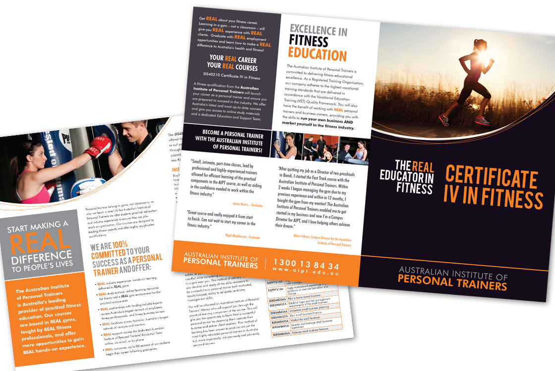 Australian Institute of Personal Trainers courses brochures