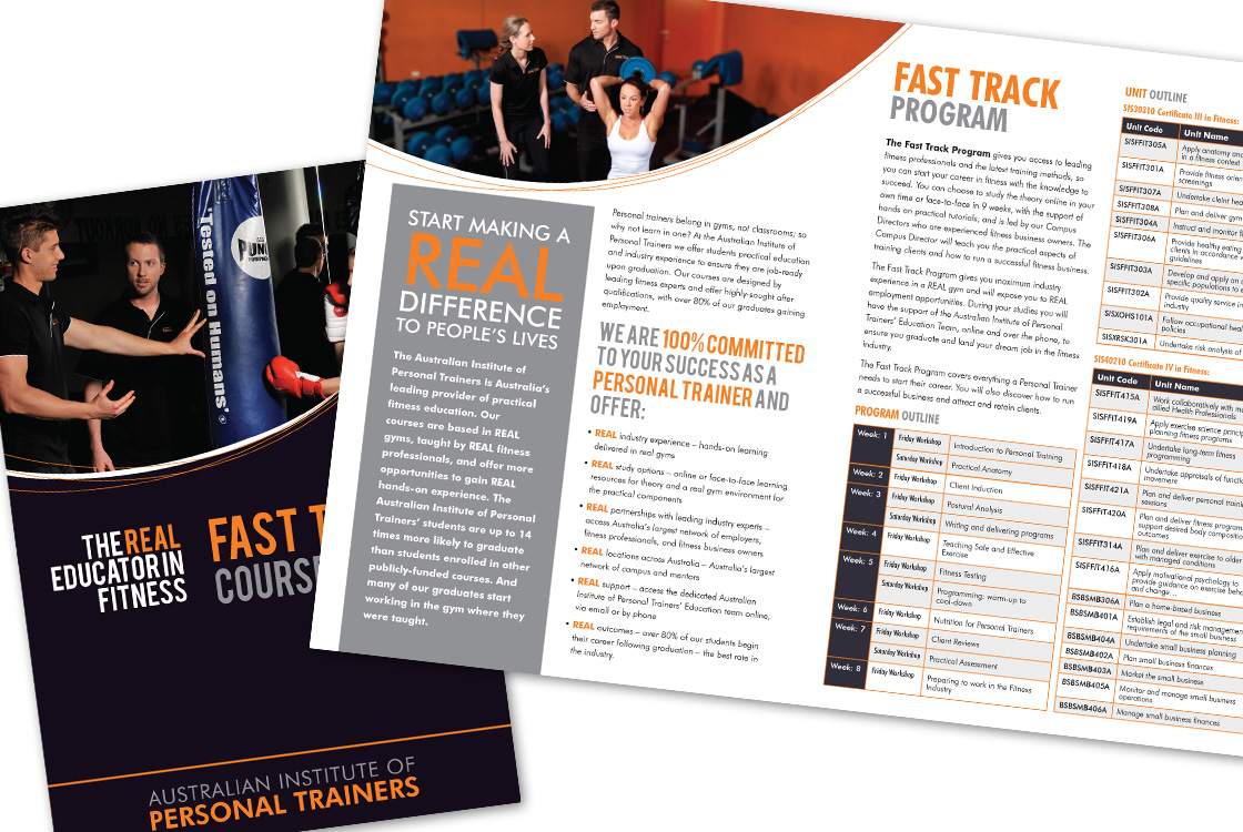 Australian Institute of Personal Trainers courses brochures