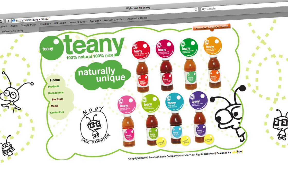 American Soda Company Teany website