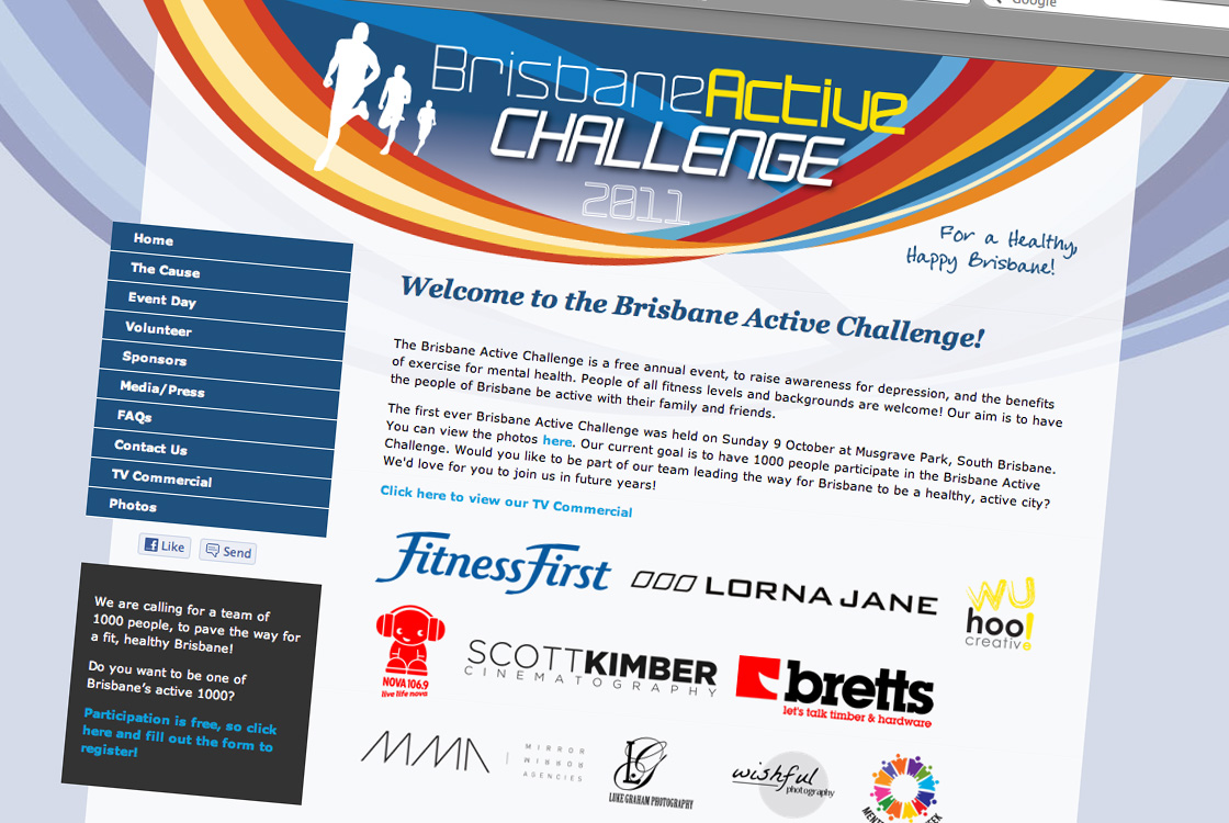 Brisbane Active Challenge 2011 campaign website