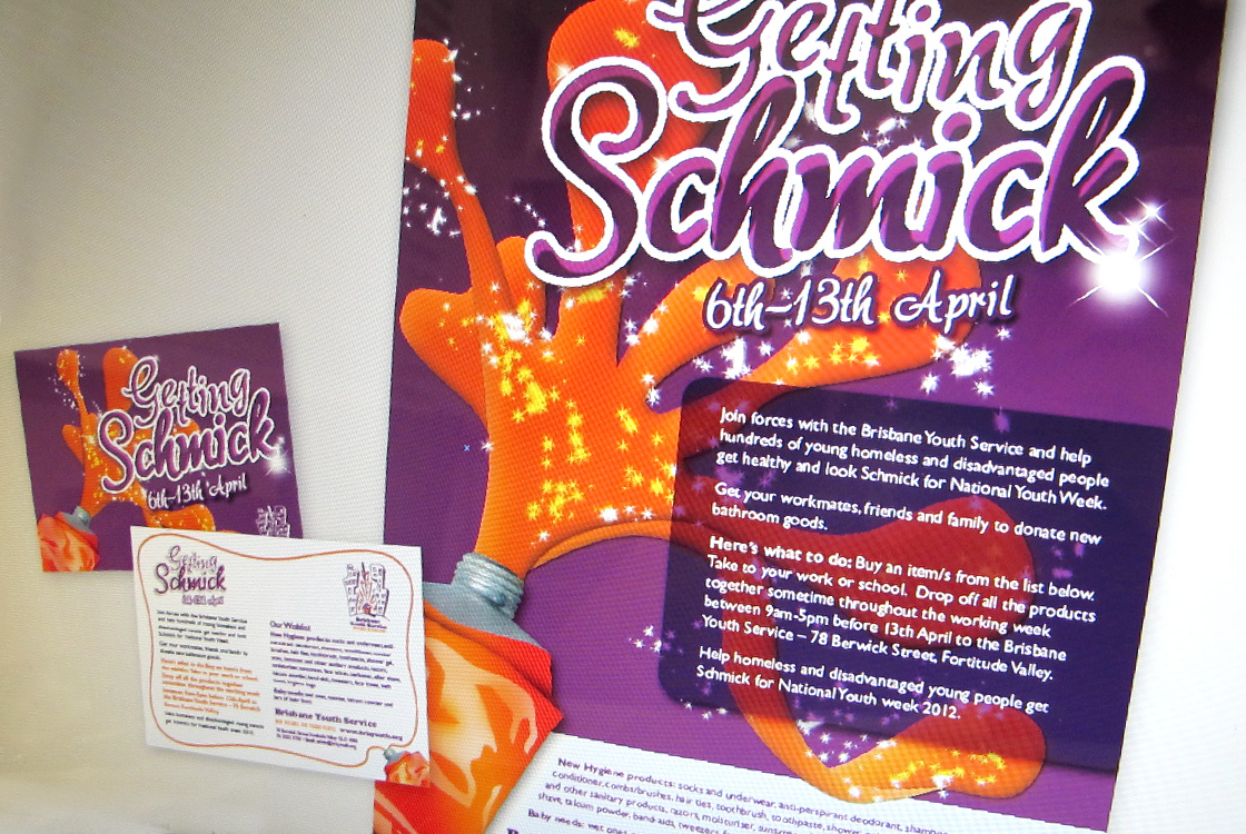 BYS Getting Schmick 2011 campaign poster & postcard