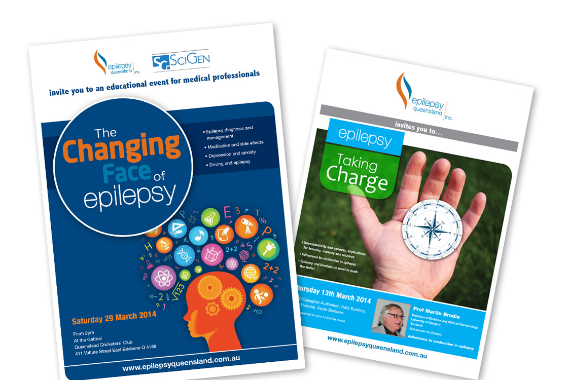 Epilepsy QLD 2014 events flyers