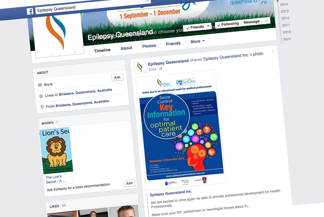 Epilepsy QLD 2014 events flyers FB