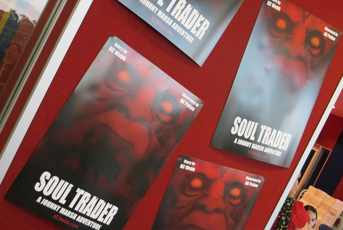 Kev Webb Soul Trader book launch posters