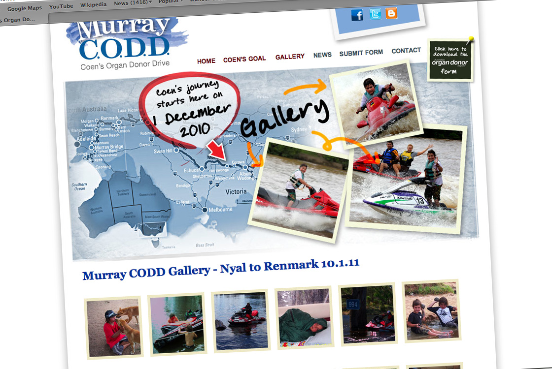 Murray CODD 2010 website