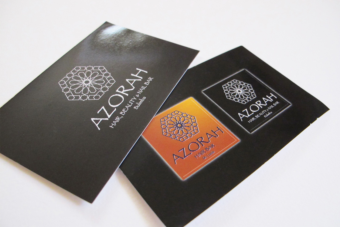 Azorah Salon business card