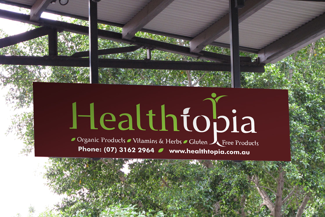 Healthtopia shop signages