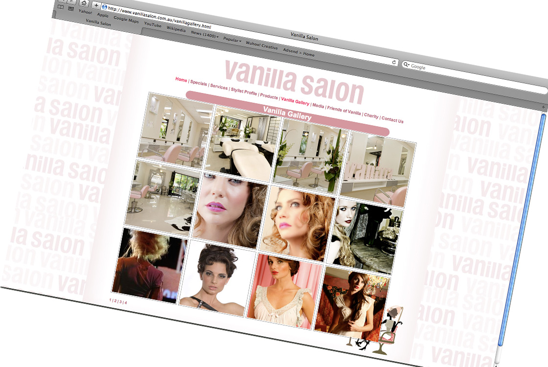 Vanilla Salon website