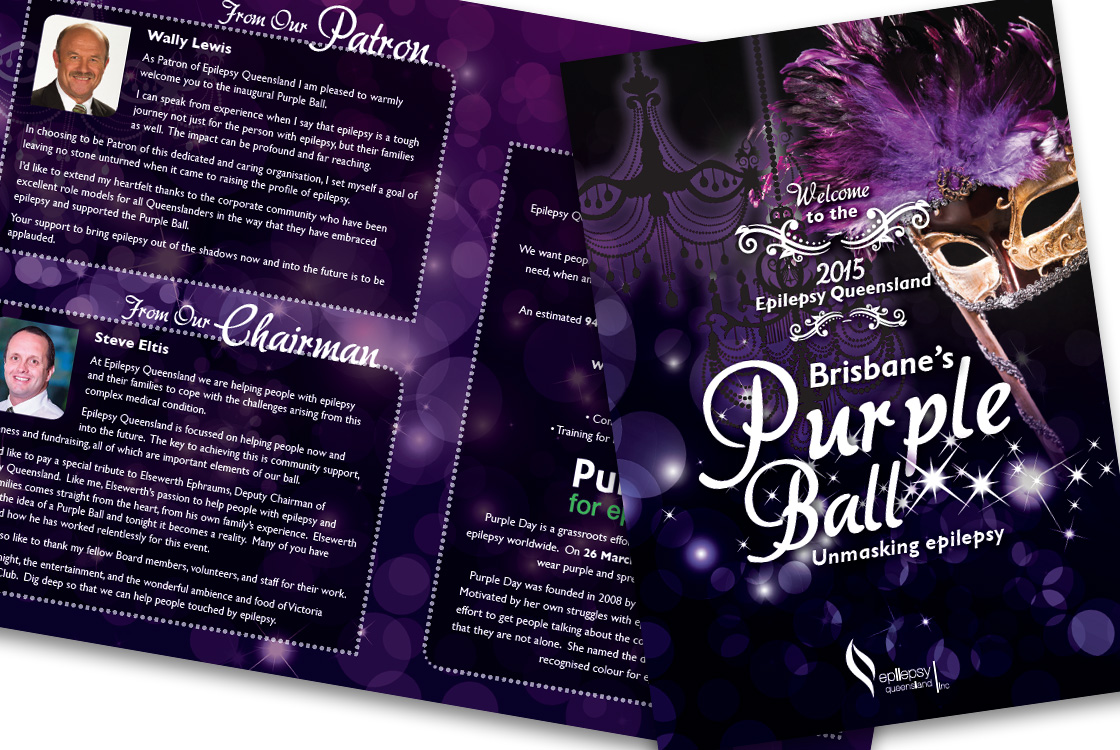 Epilepsy Queensland 2015 Purple Ball program booklet