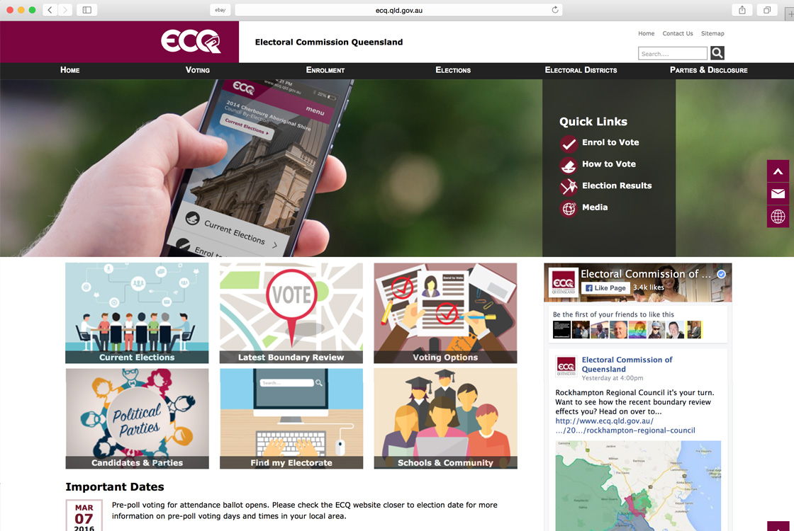 ECQ Home page