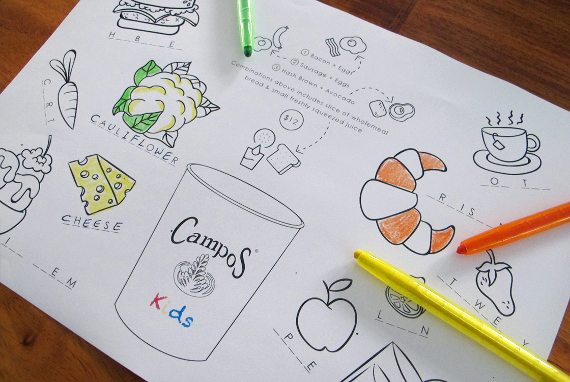 Campos Coffe QLD Kids Menus